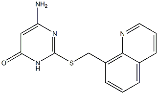 6-amino-2-[(quinolin-8-ylmethyl)sulfanyl]-3,4-dihydropyrimidin-4-one 结构式