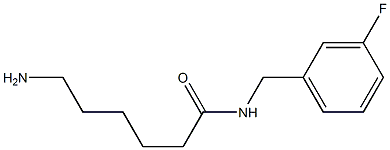 6-amino-N-[(3-fluorophenyl)methyl]hexanamide 结构式