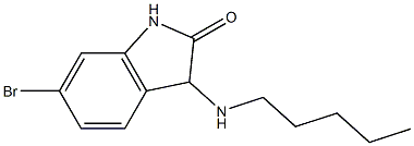 6-bromo-3-(pentylamino)-2,3-dihydro-1H-indol-2-one 结构式