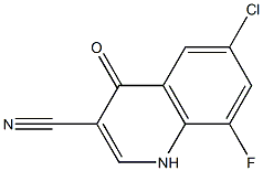 6-chloro-8-fluoro-4-oxo-1,4-dihydroquinoline-3-carbonitrile 结构式