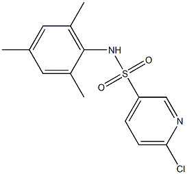 6-chloro-N-(2,4,6-trimethylphenyl)pyridine-3-sulfonamide 结构式