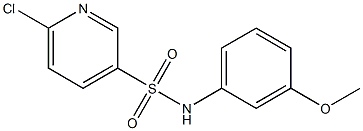 6-chloro-N-(3-methoxyphenyl)pyridine-3-sulfonamide 结构式