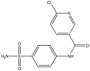 6-chloro-N-(4-sulfamoylphenyl)pyridine-3-carboxamide 结构式