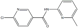 6-chloro-N-(6-methylpyridin-2-yl)pyridine-3-carboxamide 结构式