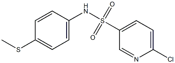 6-chloro-N-[4-(methylsulfanyl)phenyl]pyridine-3-sulfonamide 结构式