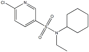 6-chloro-N-cyclohexyl-N-ethylpyridine-3-sulfonamide 结构式