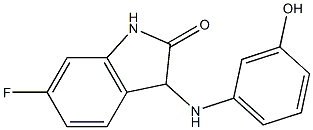 6-fluoro-3-[(3-hydroxyphenyl)amino]-2,3-dihydro-1H-indol-2-one 结构式