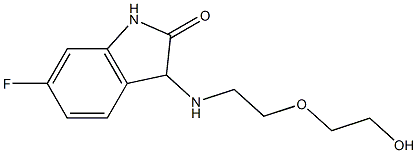 6-fluoro-3-{[2-(2-hydroxyethoxy)ethyl]amino}-2,3-dihydro-1H-indol-2-one 结构式