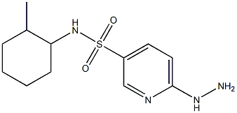 6-hydrazinyl-N-(2-methylcyclohexyl)pyridine-3-sulfonamide 结构式