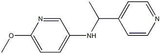 6-methoxy-N-[1-(pyridin-4-yl)ethyl]pyridin-3-amine 结构式