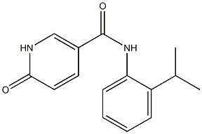 6-oxo-N-[2-(propan-2-yl)phenyl]-1,6-dihydropyridine-3-carboxamide 结构式