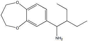 7-(1-amino-2-ethylbutyl)-3,4-dihydro-2H-1,5-benzodioxepine 结构式