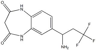7-(1-amino-3,3,3-trifluoropropyl)-2,3,4,5-tetrahydro-1H-1,5-benzodiazepine-2,4-dione 结构式