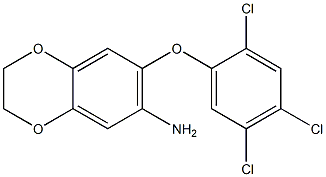 7-(2,4,5-trichlorophenoxy)-2,3-dihydro-1,4-benzodioxin-6-amine 结构式