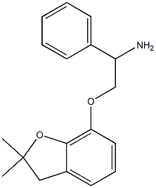 7-(2-amino-2-phenylethoxy)-2,2-dimethyl-2,3-dihydro-1-benzofuran 结构式