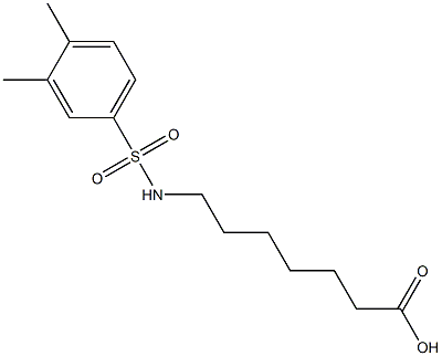 7-[(3,4-dimethylbenzene)sulfonamido]heptanoic acid 结构式