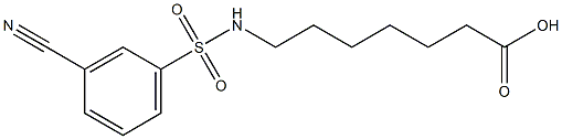 7-[(3-cyanobenzene)sulfonamido]heptanoic acid 结构式