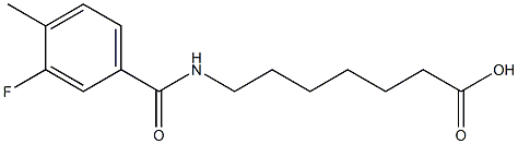 7-[(3-fluoro-4-methylbenzoyl)amino]heptanoic acid 结构式