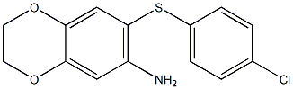 7-[(4-chlorophenyl)sulfanyl]-2,3-dihydro-1,4-benzodioxin-6-amine 结构式