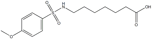 7-[(4-methoxybenzene)sulfonamido]heptanoic acid 结构式