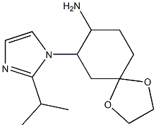 7-[2-(propan-2-yl)-1H-imidazol-1-yl]-1,4-dioxaspiro[4.5]decan-8-amine 结构式