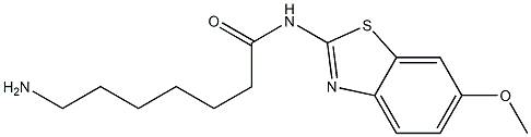 7-amino-N-(6-methoxy-1,3-benzothiazol-2-yl)heptanamide 结构式