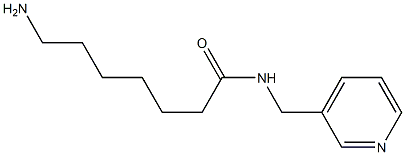 7-amino-N-(pyridin-3-ylmethyl)heptanamide 结构式