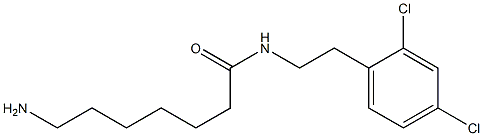 7-amino-N-[2-(2,4-dichlorophenyl)ethyl]heptanamide 结构式