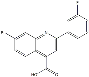 7-bromo-2-(3-fluorophenyl)quinoline-4-carboxylic acid 结构式