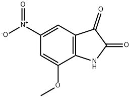 7-methoxy-5-nitro-2,3-dihydro-1H-indole-2,3-dione 结构式