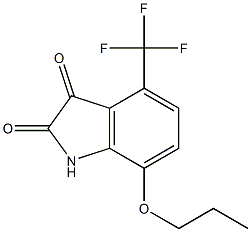 7-propoxy-4-(trifluoromethyl)-1H-indole-2,3-dione 结构式