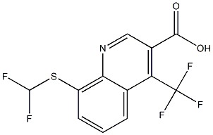 8-[(difluoromethyl)thio]-4-(trifluoromethyl)quinoline-3-carboxylic acid 结构式