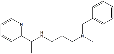 benzyl(methyl)(3-{[1-(pyridin-2-yl)ethyl]amino}propyl)amine 结构式