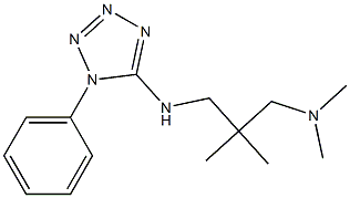 dimethyl(2-methyl-2-{[(1-phenyl-1H-1,2,3,4-tetrazol-5-yl)amino]methyl}propyl)amine 结构式