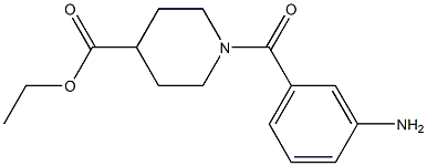 ethyl 1-[(3-aminophenyl)carbonyl]piperidine-4-carboxylate 结构式