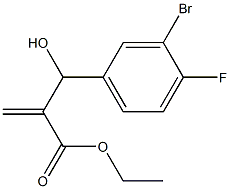 ethyl 2-[(3-bromo-4-fluorophenyl)(hydroxy)methyl]prop-2-enoate 结构式