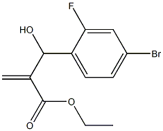 ethyl 2-[(4-bromo-2-fluorophenyl)(hydroxy)methyl]prop-2-enoate 结构式