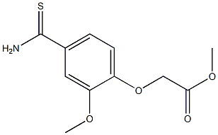 methyl [4-(aminocarbonothioyl)-2-methoxyphenoxy]acetate 结构式