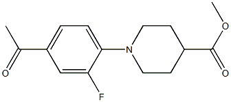 methyl 1-(4-acetyl-2-fluorophenyl)piperidine-4-carboxylate 结构式