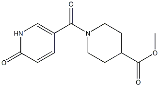 methyl 1-[(6-oxo-1,6-dihydropyridin-3-yl)carbonyl]piperidine-4-carboxylate 结构式