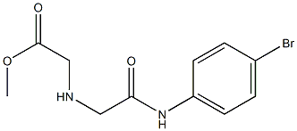 methyl 2-({[(4-bromophenyl)carbamoyl]methyl}amino)acetate 结构式