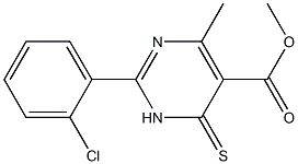 methyl 2-(2-chlorophenyl)-4-methyl-6-thioxo-1,6-dihydropyrimidine-5-carboxylate 结构式