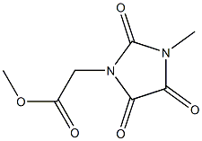 methyl 2-(3-methyl-2,4,5-trioxoimidazolidin-1-yl)acetate 结构式