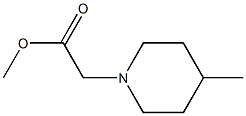 methyl 2-(4-methylpiperidin-1-yl)acetate 结构式