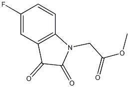 methyl 2-(5-fluoro-2,3-dioxo-2,3-dihydro-1H-indol-1-yl)acetate 结构式