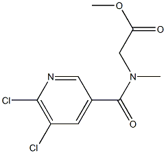 methyl 2-[(5,6-dichloropyridin-3-yl)-N-methylformamido]acetate 结构式