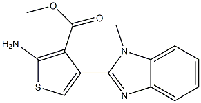methyl 2-amino-4-(1-methyl-1H-1,3-benzodiazol-2-yl)thiophene-3-carboxylate 结构式