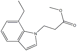 methyl 3-(7-ethyl-1H-indol-1-yl)propanoate 结构式