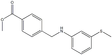 methyl 4-({[3-(methylsulfanyl)phenyl]amino}methyl)benzoate 结构式
