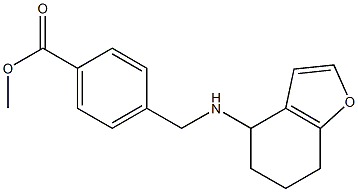 methyl 4-[(4,5,6,7-tetrahydro-1-benzofuran-4-ylamino)methyl]benzoate 结构式